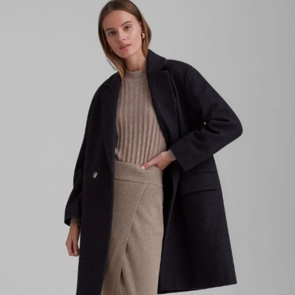 Relaxed Double-Breasted Coat club monaco size xs - Picture 1 of 5